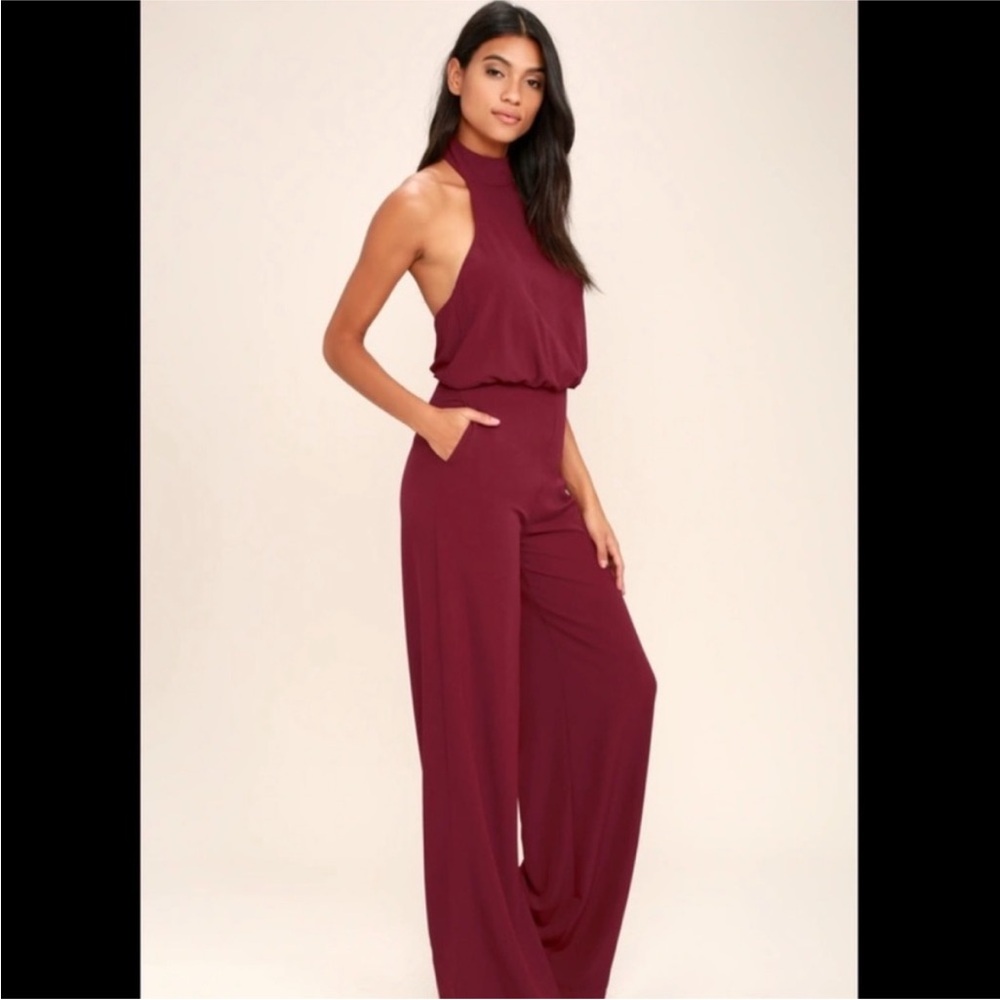 Lulus Moment for Life Burgundy Jumpsuit
